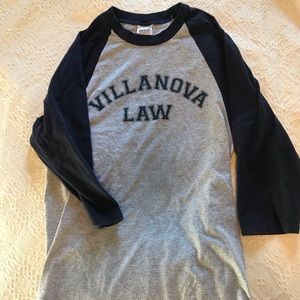 Villanova law baseball tee 3/4 sleeve